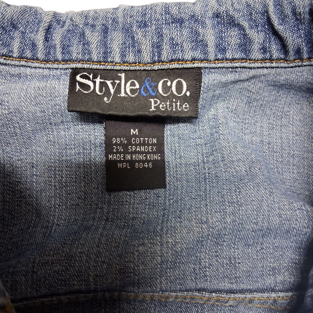 Style & Co. Petite Blue Denim Jacket - Picture 4 of 6